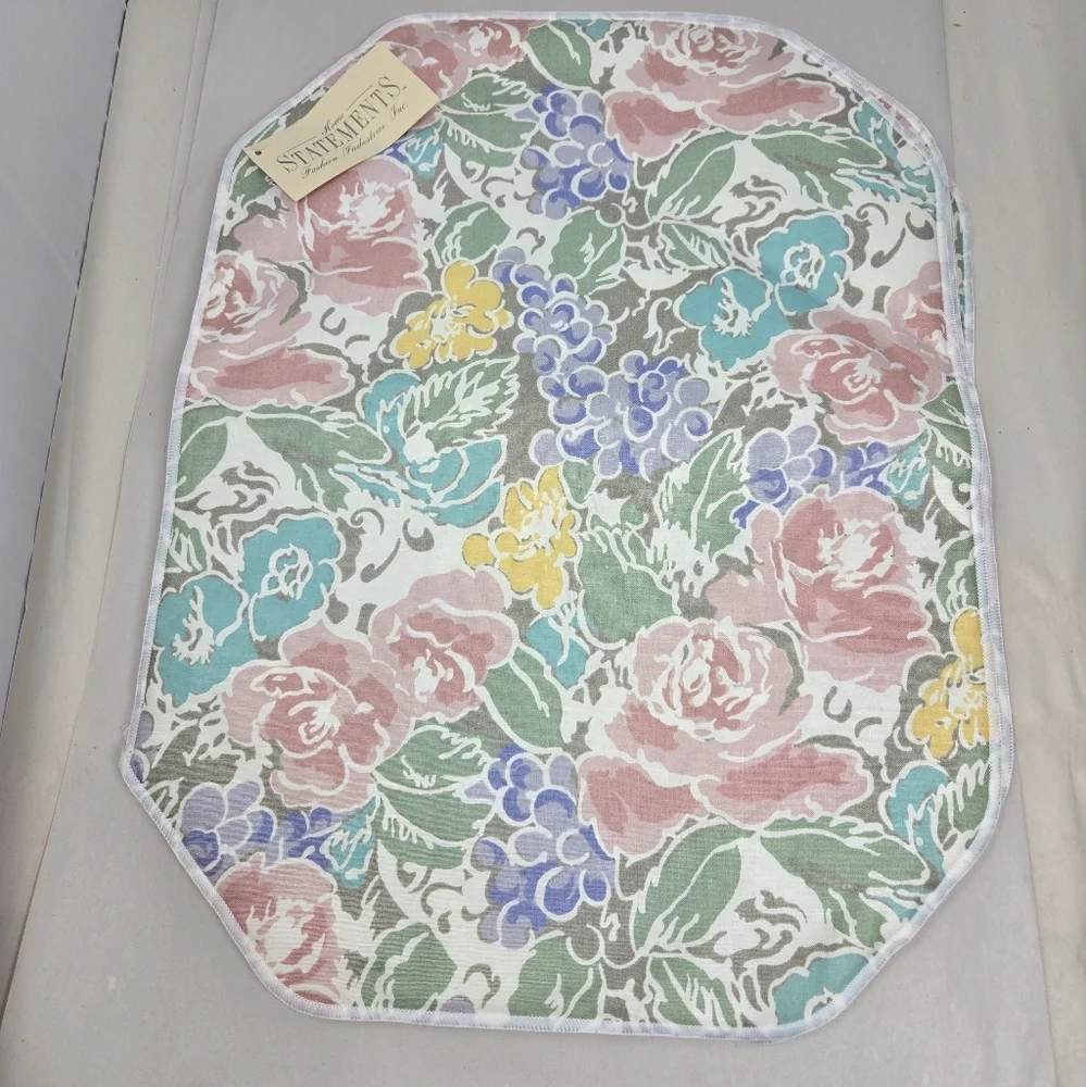 Home Statement Set Of 4 Country Cottage Table Kitchen Table Place Mats Floral